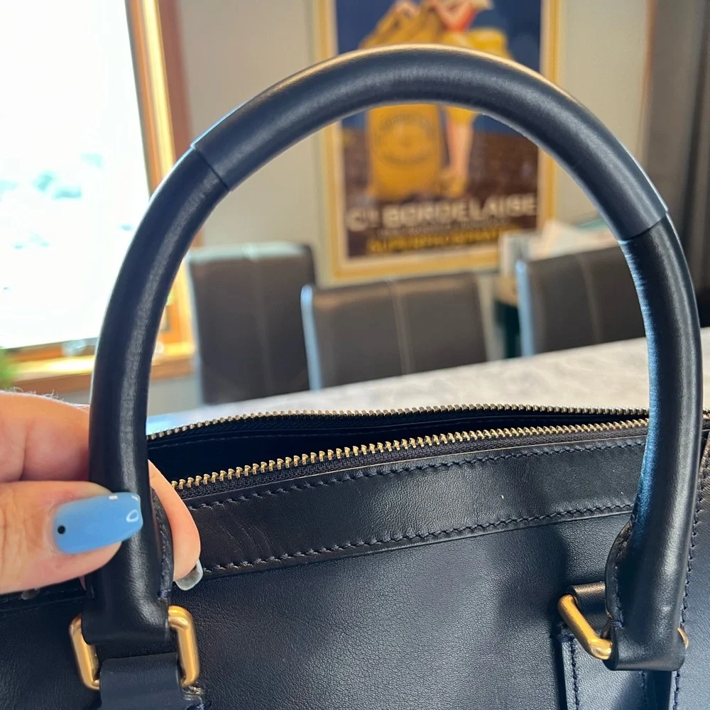 Marc by Marc Jacob’s Jet Blue Two Handle Top Zip Satchel with Adjustable Strap - Picture 7 of 16